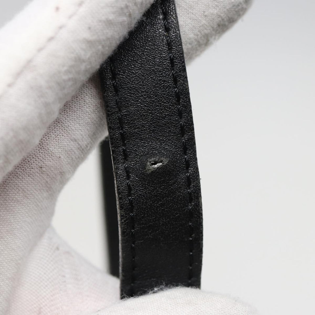 BurberrySs Shoulder Bag Leather Black Auth ar11985