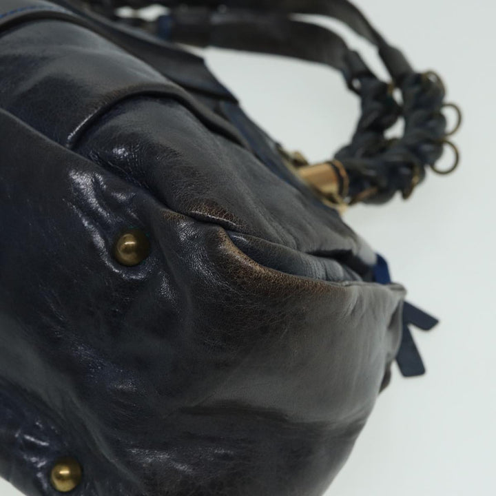 Chloe Hand Bag Leather Navy ar12061