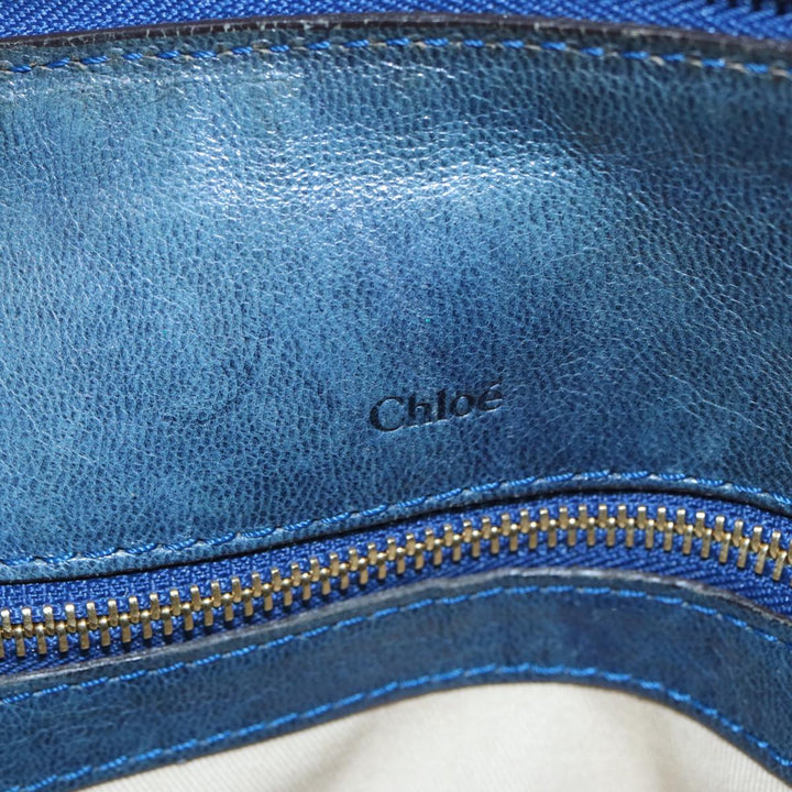Chloe Hand Bag Leather Navy ar12061