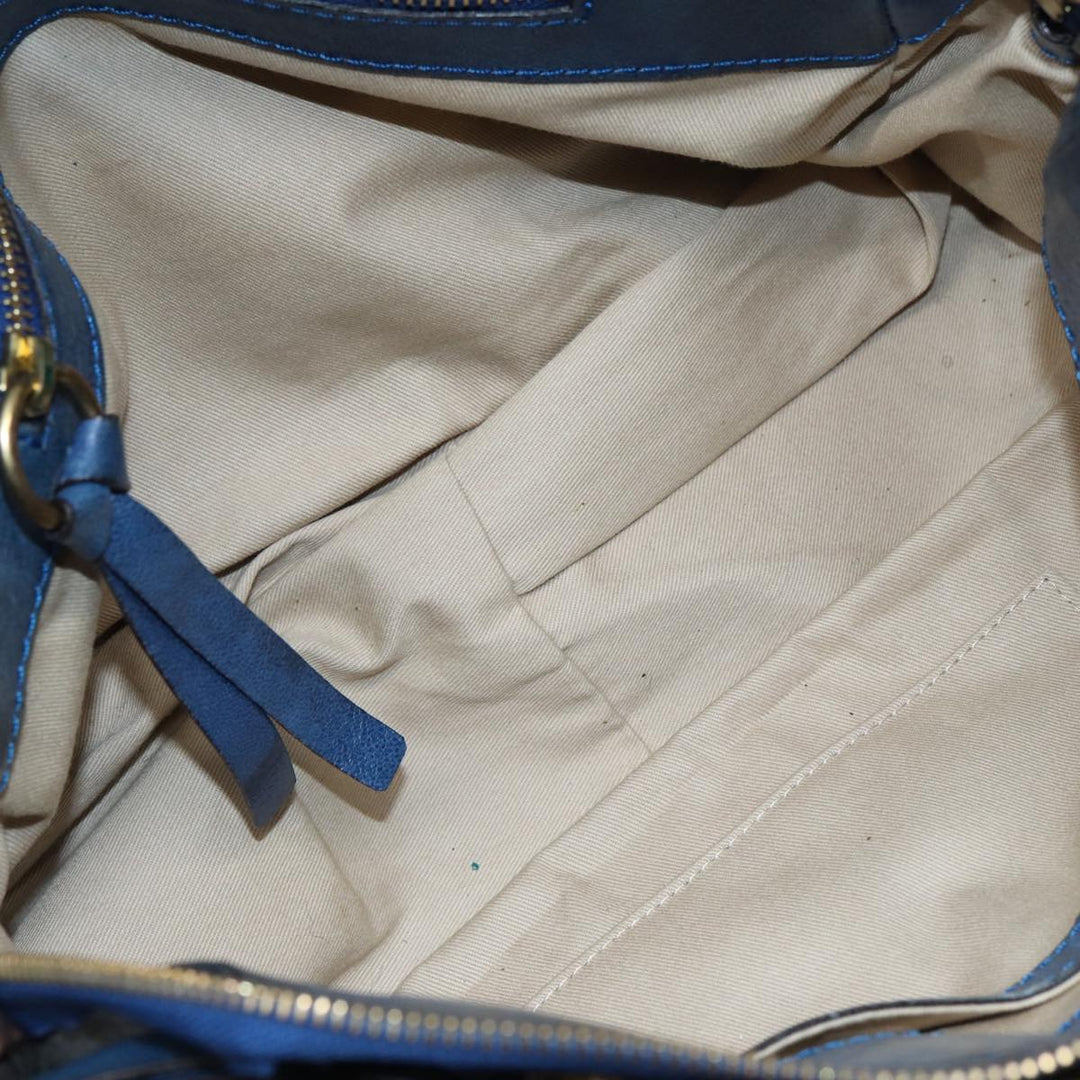 Chloe Hand Bag Leather Navy ar12061