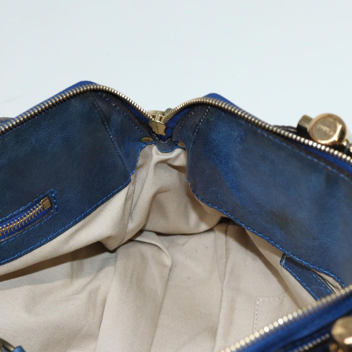 Chloe Hand Bag Leather Navy ar12061