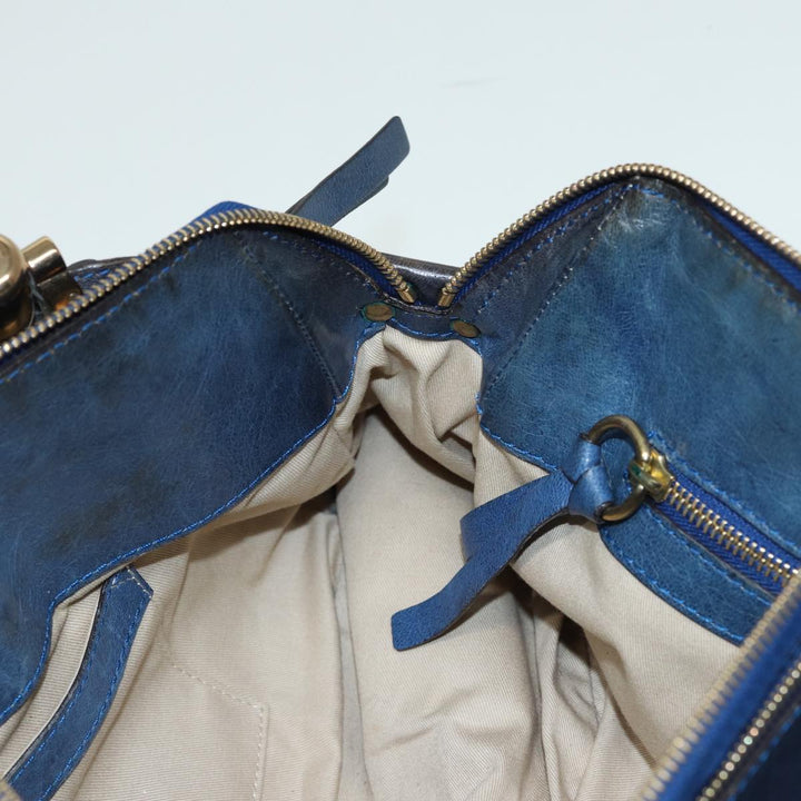 Chloe Hand Bag Leather Navy ar12061