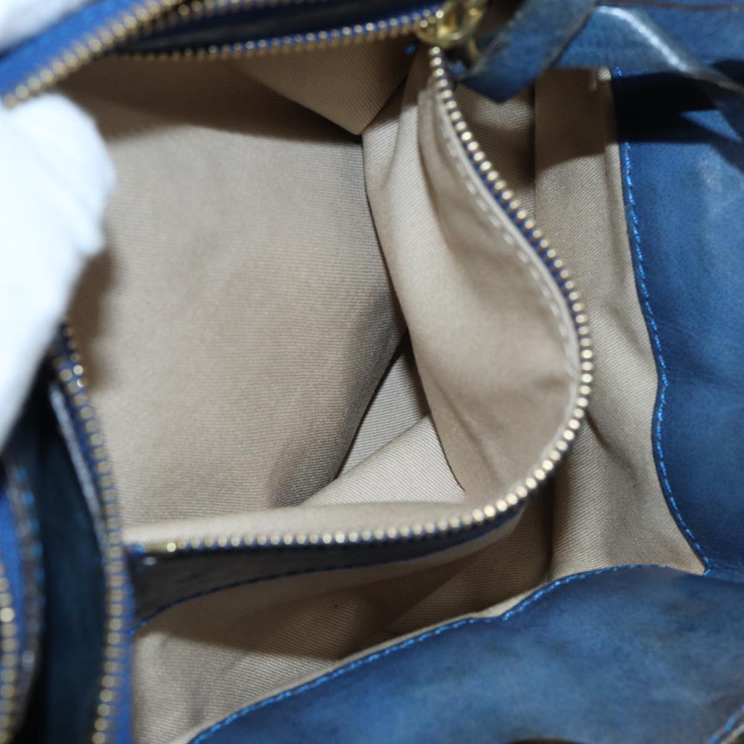 Chloe Hand Bag Leather Navy ar12061