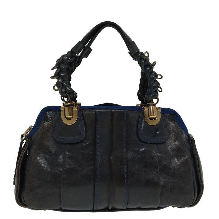 Chloe Hand Bag Leather Navy ar12061