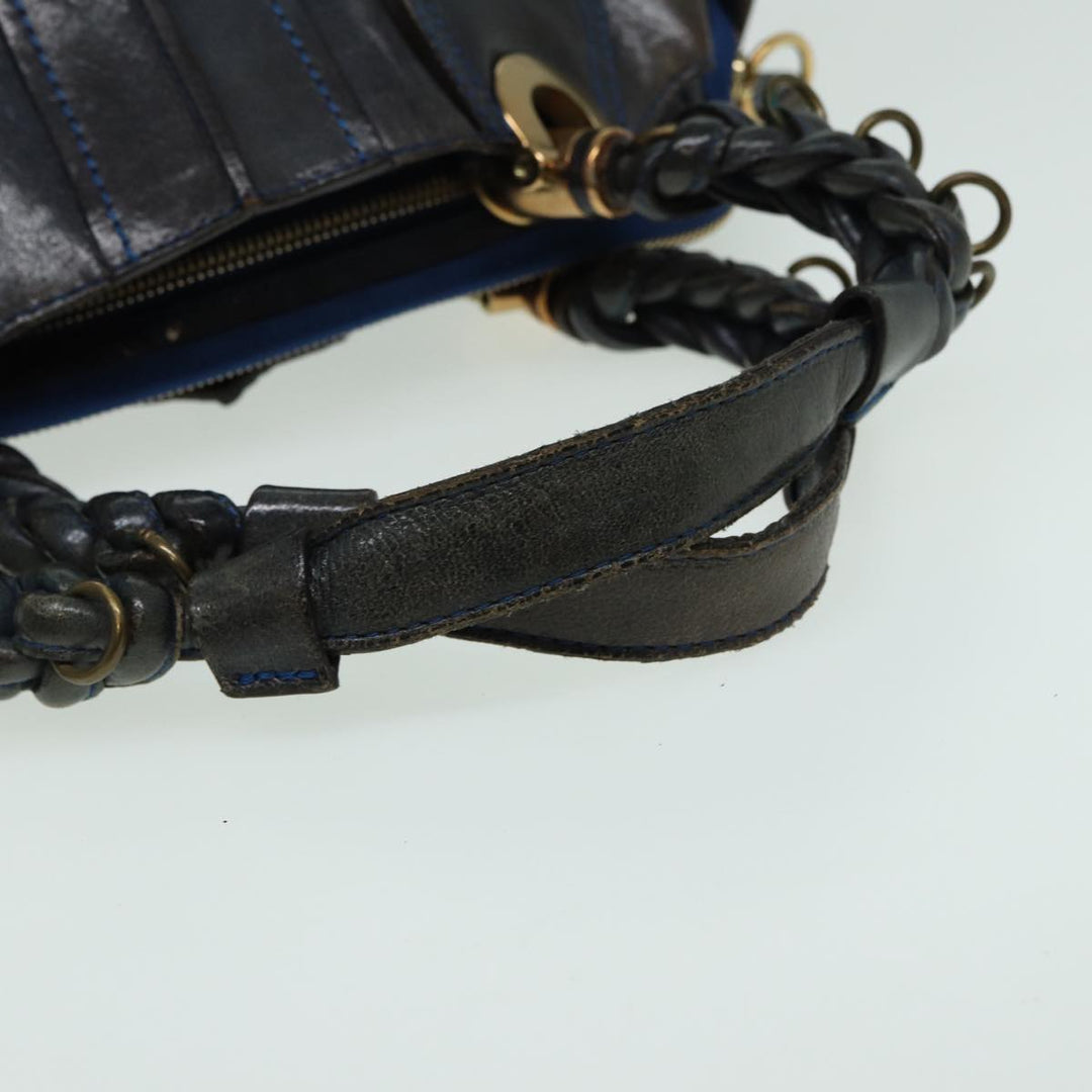 Chloe Hand Bag Leather Navy ar12061