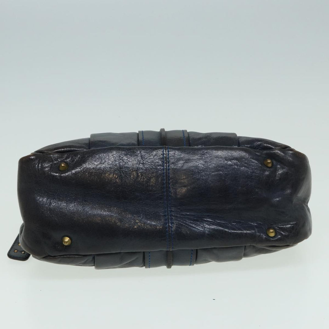 Chloe Hand Bag Leather Navy ar12061
