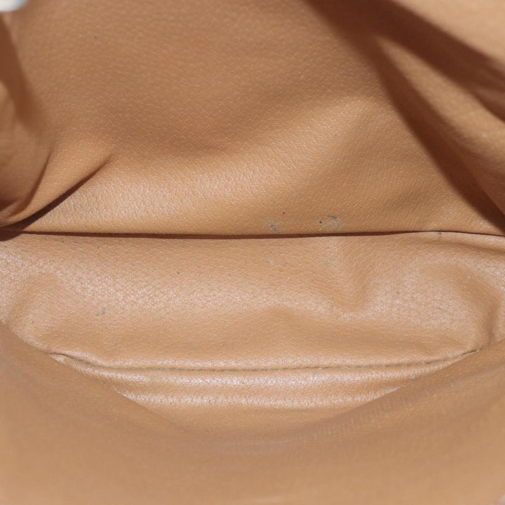 Celine Macadam Canvas Hand Bag PVC Leather Brown Auth ar12156