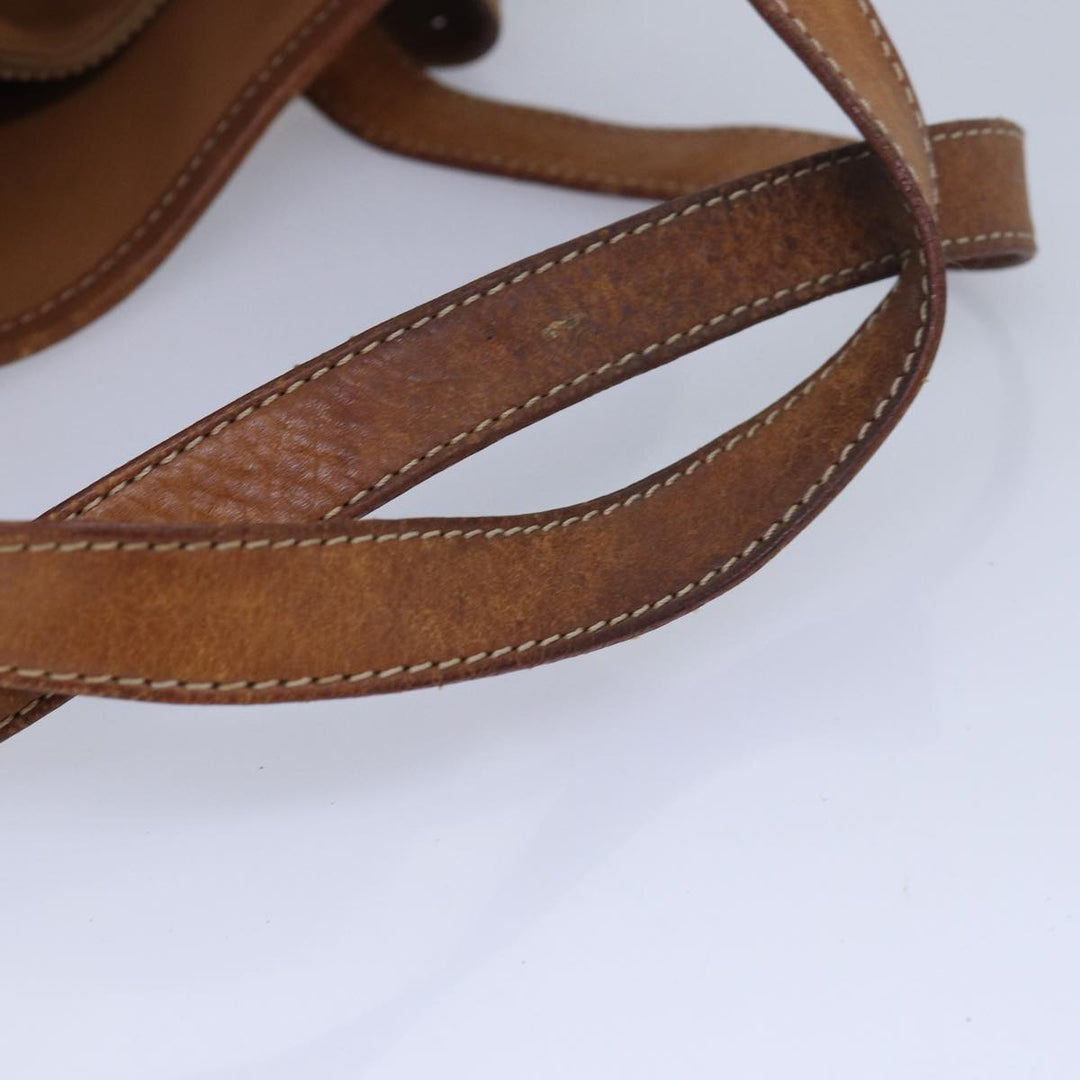 Celine Macadam Canvas Hand Bag PVC Leather Brown Auth ar12156