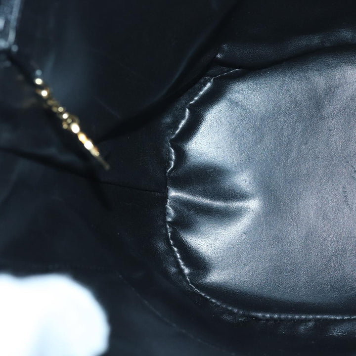 Celine Circle Hand Bag Leather Black Auth ar12160