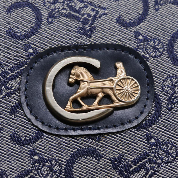 Celine C Sulky Shoulder Bag Canvas Navy Auth ar12162