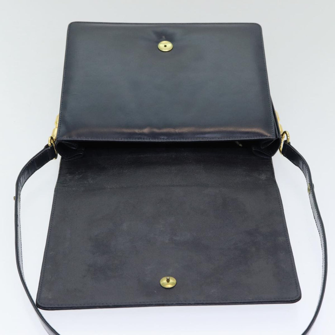 Celine C Sulky Shoulder Bag Canvas Navy Auth ar12162