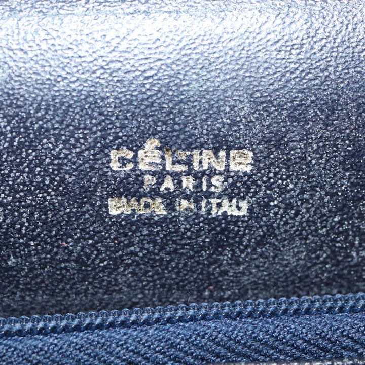 Celine C Sulky Shoulder Bag Canvas Navy Auth ar12162
