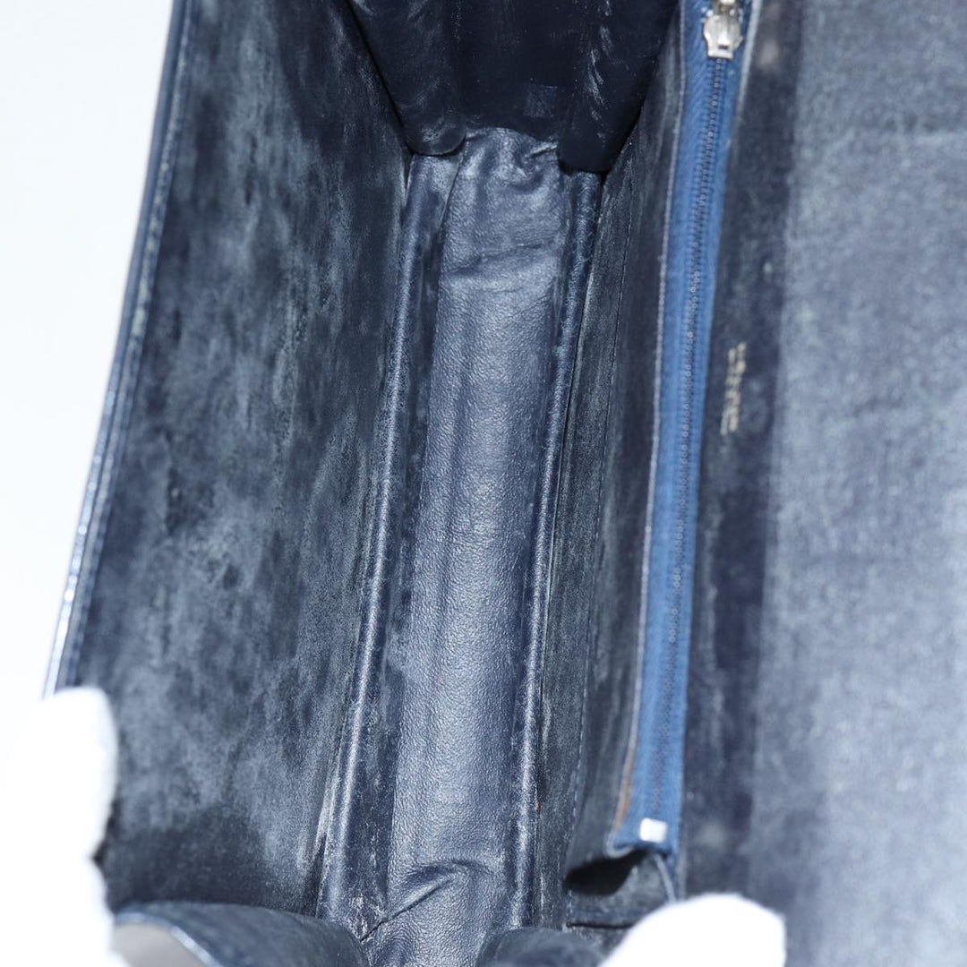Celine C Sulky Shoulder Bag Canvas Navy Auth ar12162