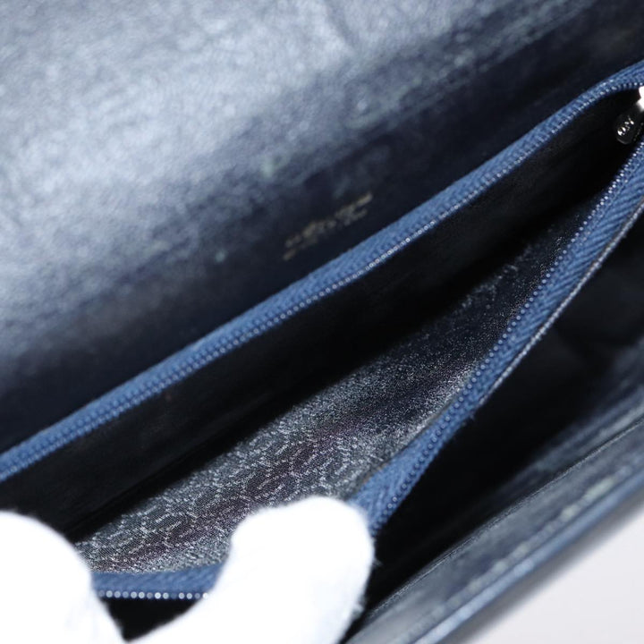 Celine C Sulky Shoulder Bag Canvas Navy Auth ar12162