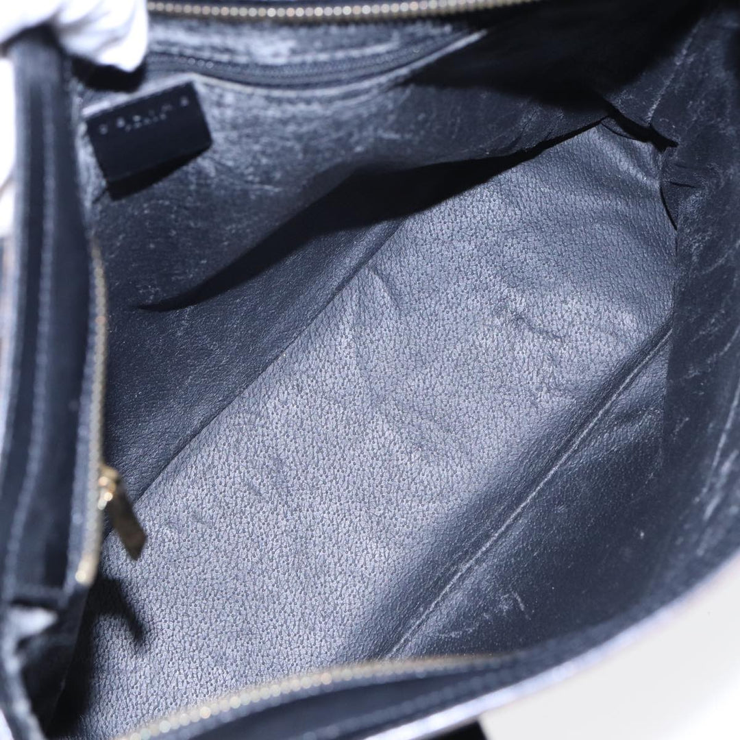 Celine Macadam Canvas Tote Bag PVC Black Auth ar12226