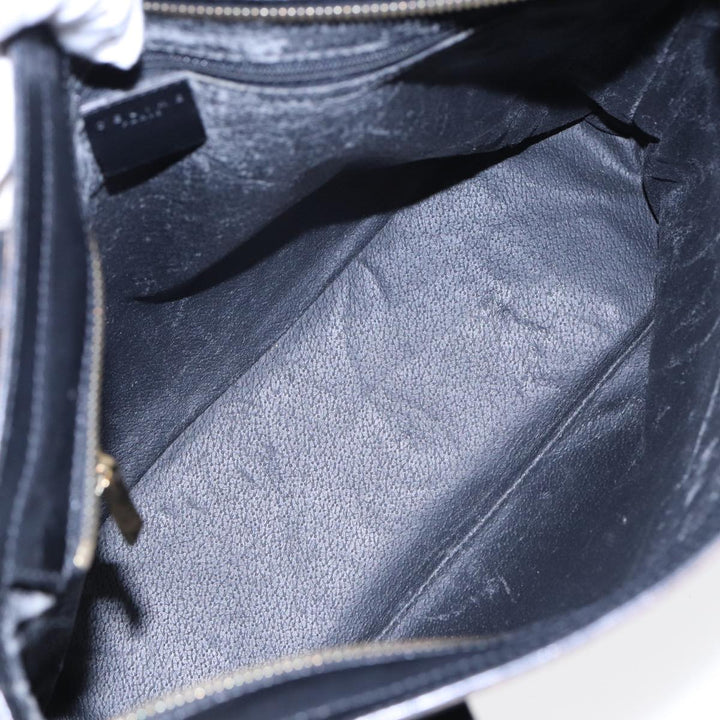 Celine Macadam Canvas Tote Bag PVC Black Auth ar12226