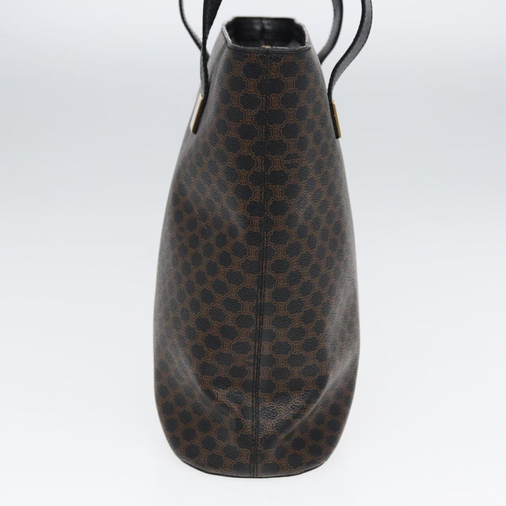 Celine Macadam Canvas Tote Bag PVC Black Auth ar12226