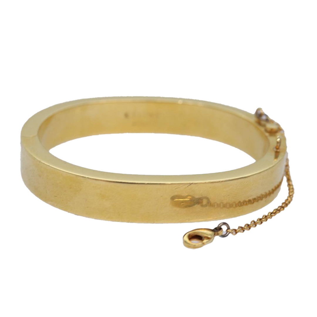 Celine Bracelet metal Gold Auth ar12232