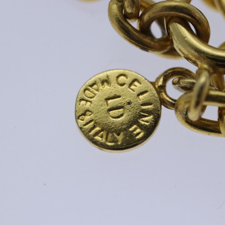 Celine Necklace metal Gold Auth ar12236