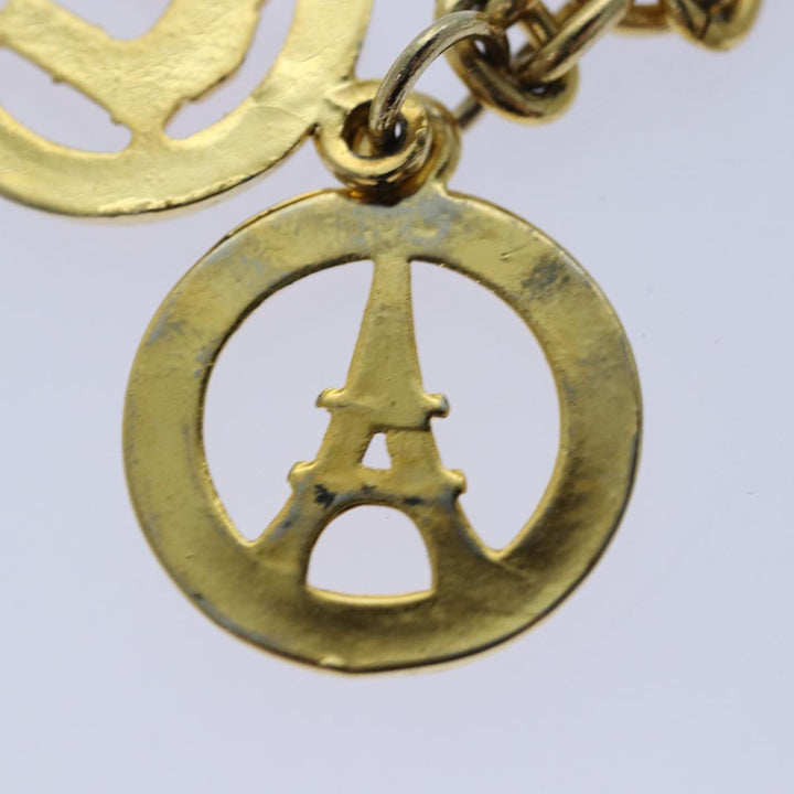 Celine Necklace metal Gold Auth ar12236