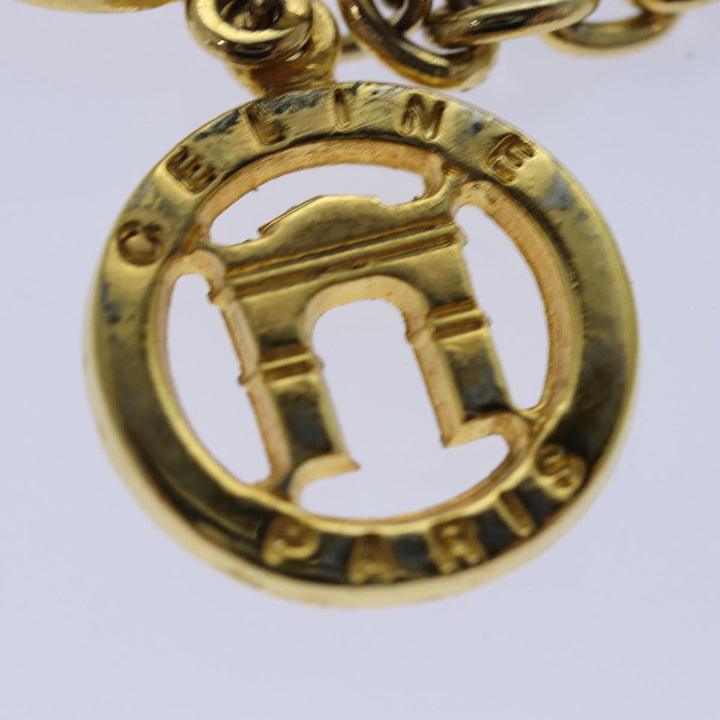 Celine Necklace metal Gold Auth ar12236
