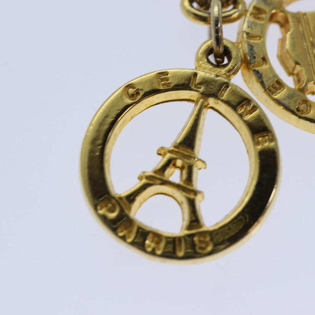 Celine Necklace metal Gold Auth ar12236