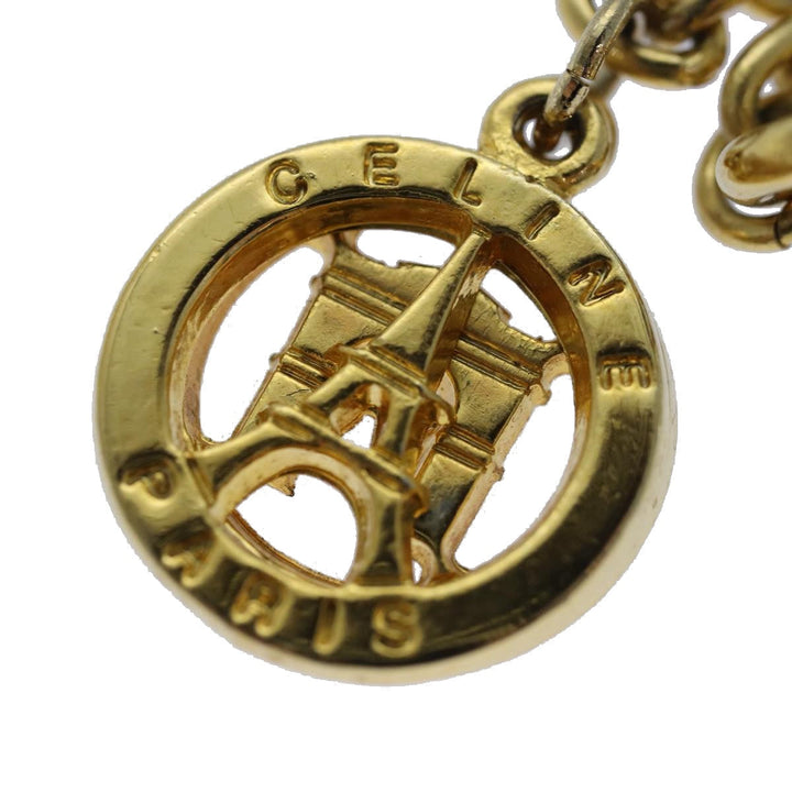 Celine Necklace metal Gold Auth ar12236