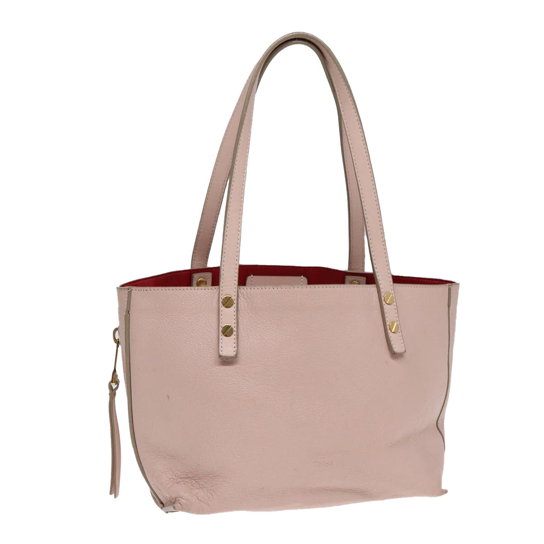 Chloe Tote Bag Leather Pink Gold ar12330