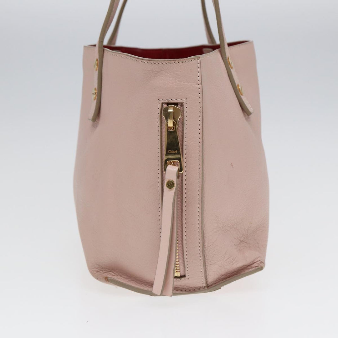 Chloe Tote Bag Leather Pink Gold ar12330