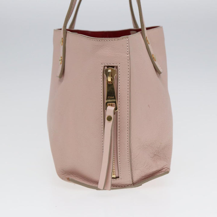 Chloe Tote Bag Leather Pink Gold ar12330