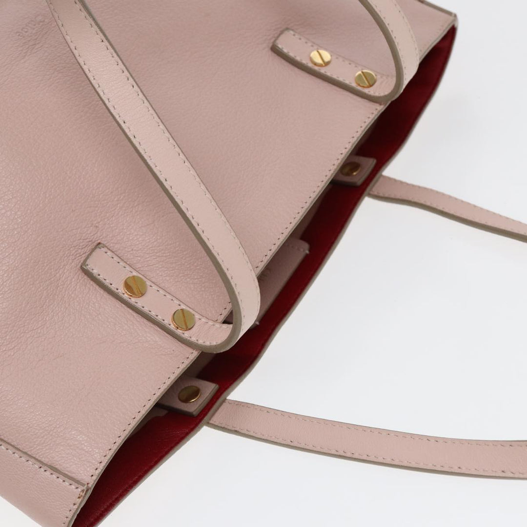 Chloe Tote Bag Leather Pink Gold ar12330