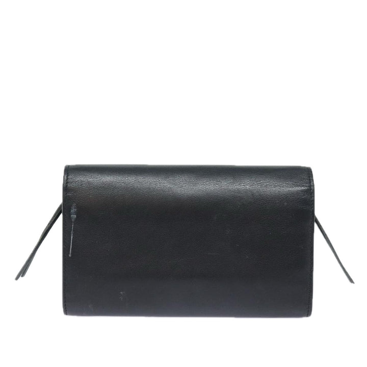 Top Quality Balenciaga Paper Manny Long Wallet Leather Black Silver 371661 Auth ar12342