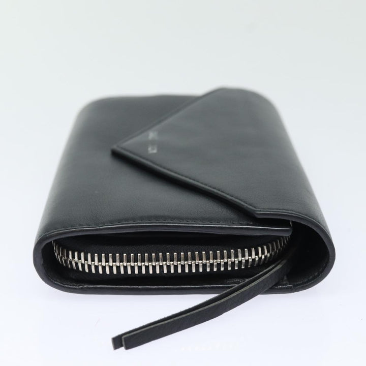 Top Quality Balenciaga Paper Manny Long Wallet Leather Black Silver 371661 Auth ar12342