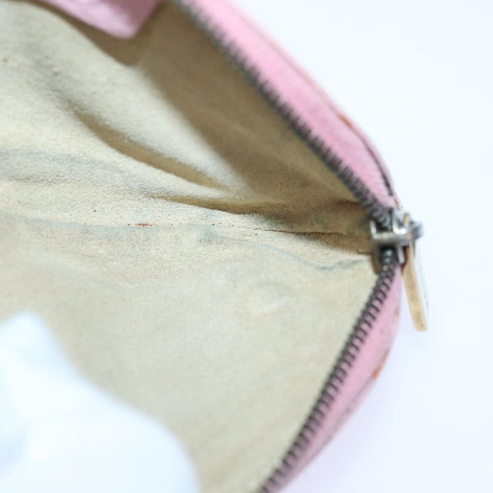 Celine Coin Purse Leather Pink Gold Auth ar12367