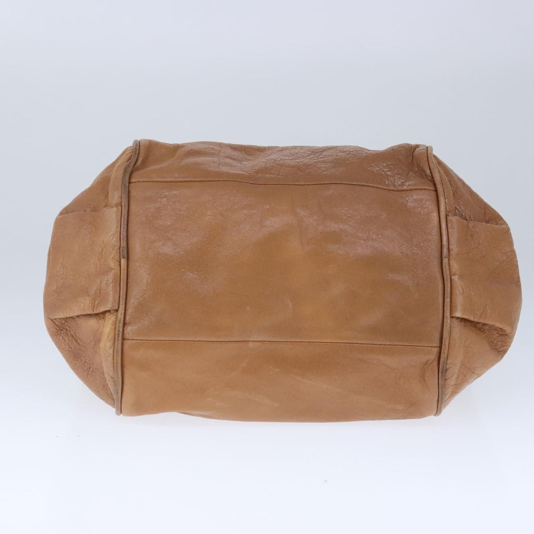 Chloe Etel Hand Bag Leather 2way Beige Gold ar13032