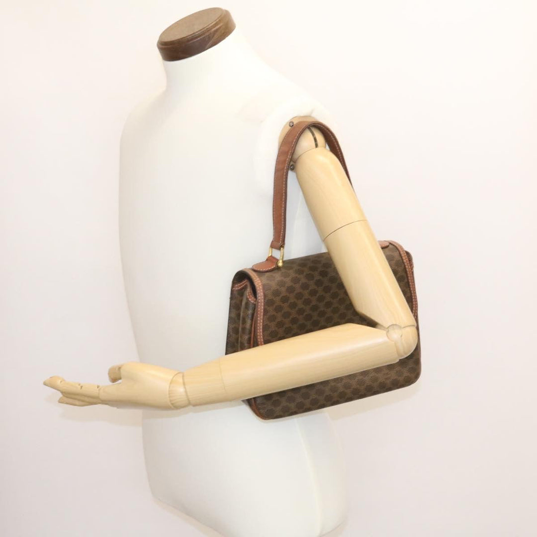Celine Macadam Canvas Hand Bag Brown  ar5139