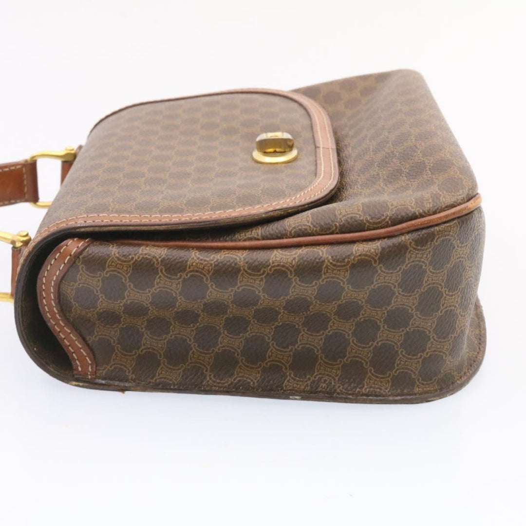 Celine Macadam Canvas Hand Bag Brown  ar5139