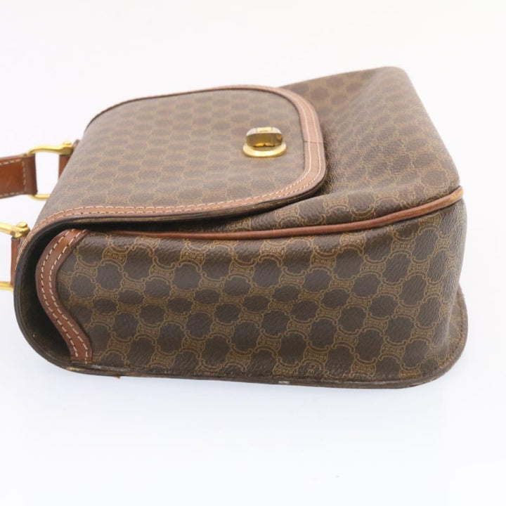 Celine Macadam Canvas Hand Bag Brown  ar5139