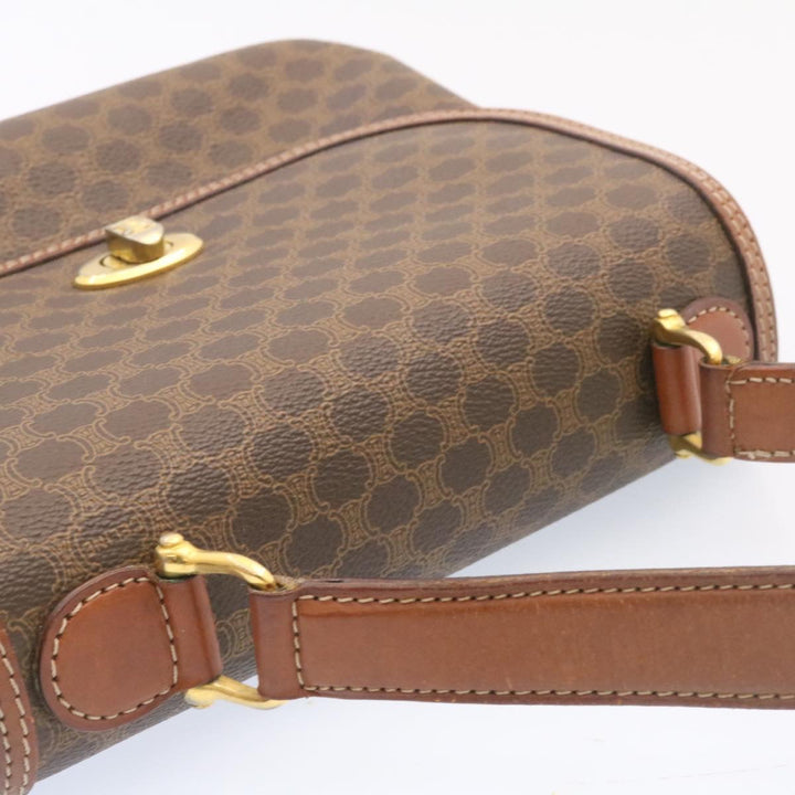 Celine Macadam Canvas Hand Bag Brown  ar5139