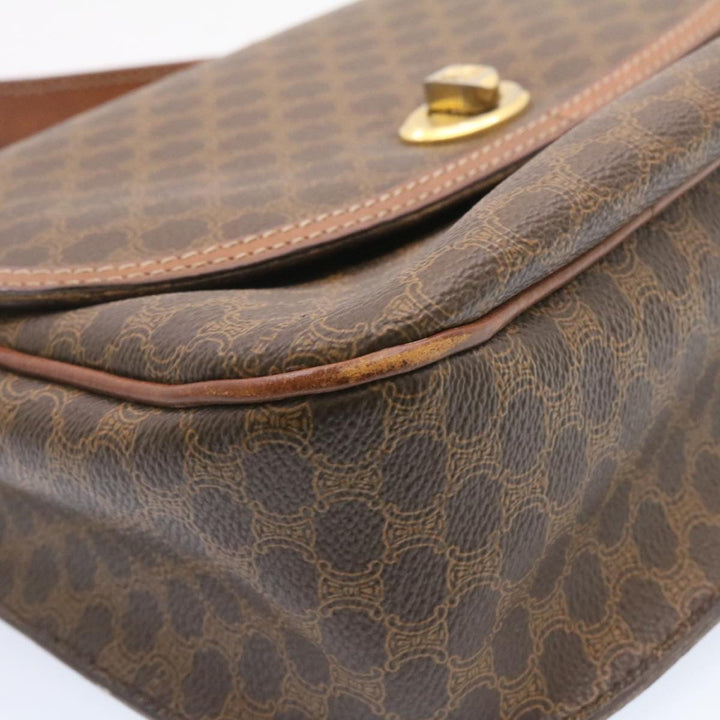Celine Macadam Canvas Hand Bag Brown  ar5139