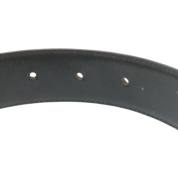 Celine Horse Carriage Belt Leather Black Gold  ar6038