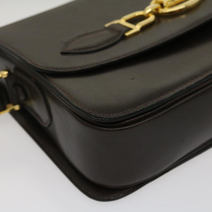 Celine Horse Carriage Shoulder Bag Leather Brown  ar7057