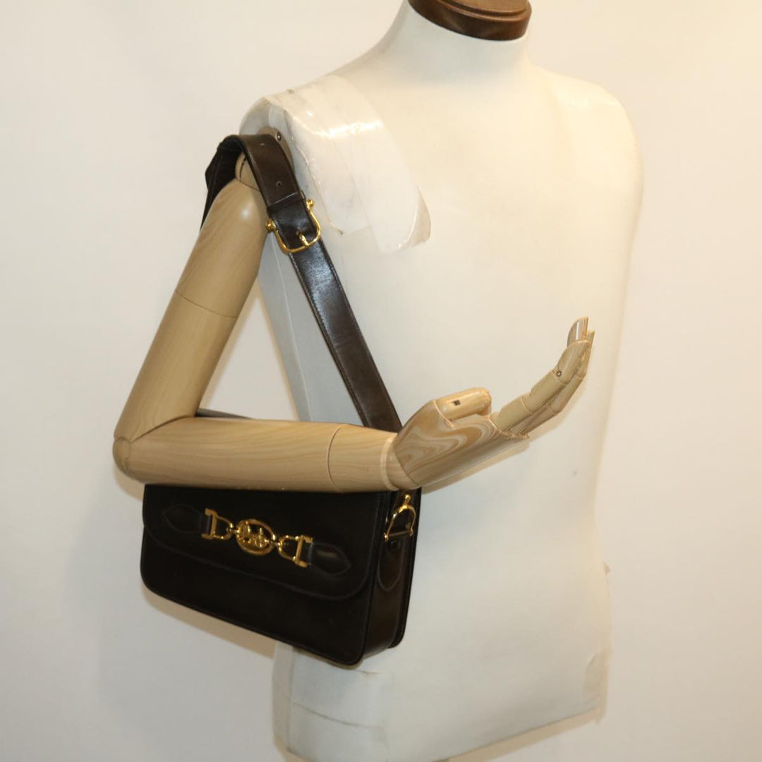 Celine Horse Carriage Shoulder Bag Leather Brown  ar7057