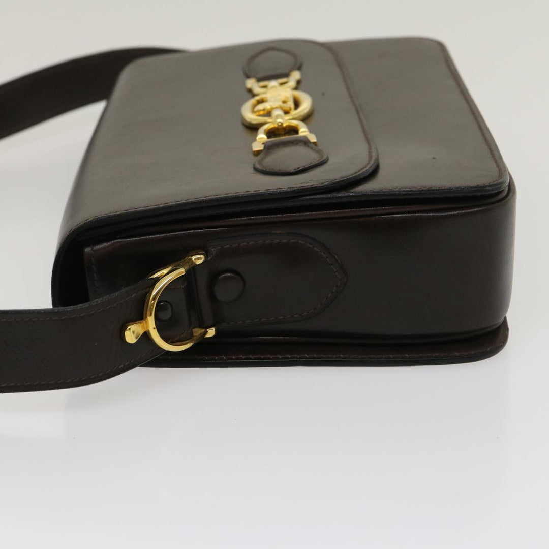 Celine Horse Carriage Shoulder Bag Leather Brown  ar7057