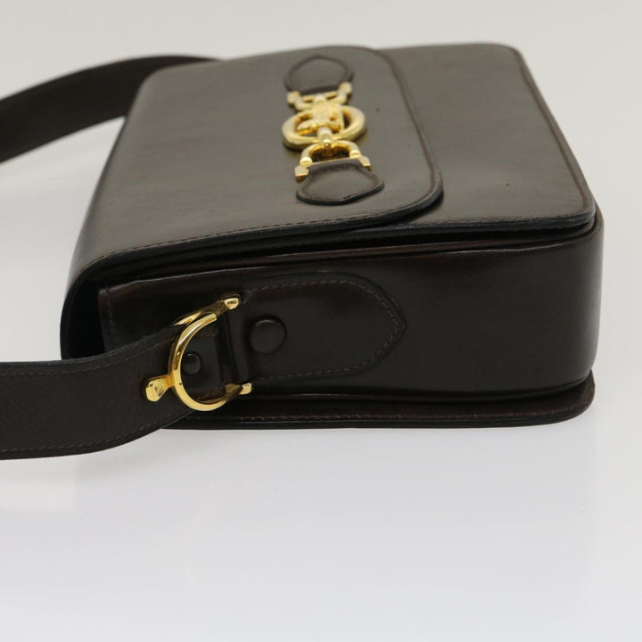 Celine Horse Carriage Shoulder Bag Leather Brown  ar7057