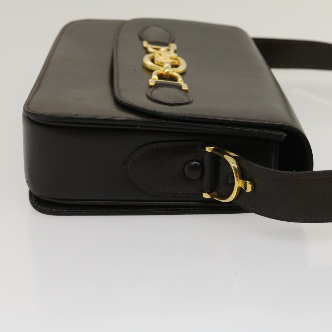 Celine Horse Carriage Shoulder Bag Leather Brown  ar7057