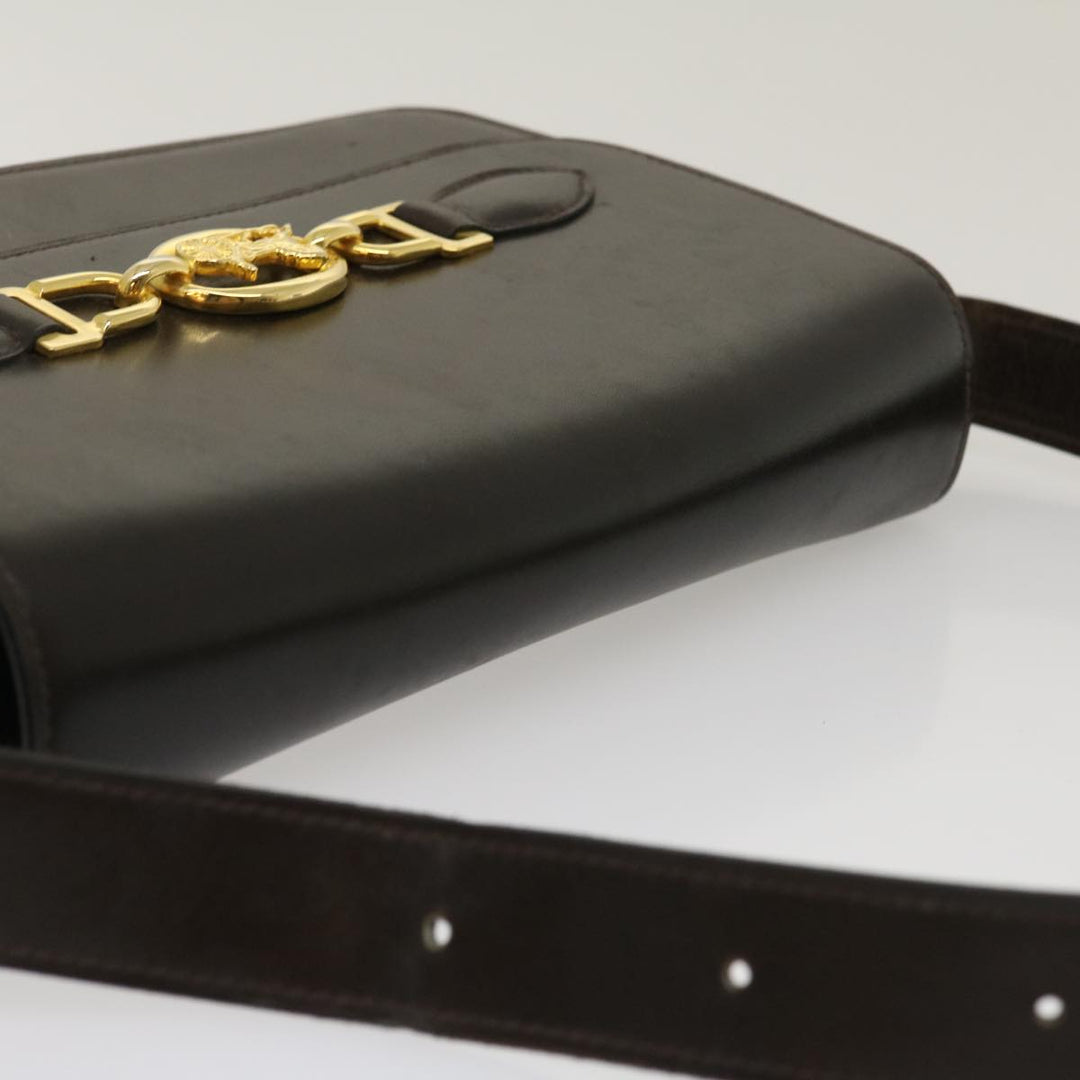 Celine Horse Carriage Shoulder Bag Leather Brown  ar7057