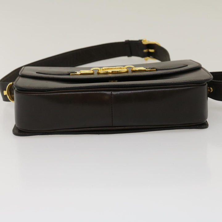 Celine Horse Carriage Shoulder Bag Leather Brown  ar7057