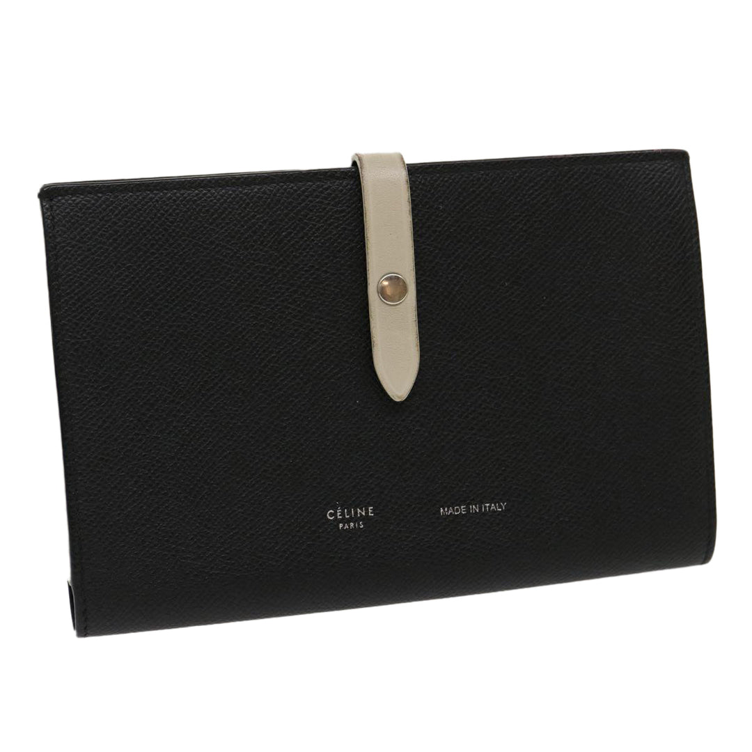Celine Wallet Leather Black  ar7241
