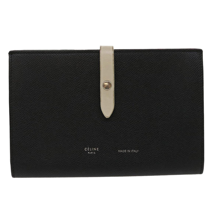 Celine Wallet Leather Black  ar7241